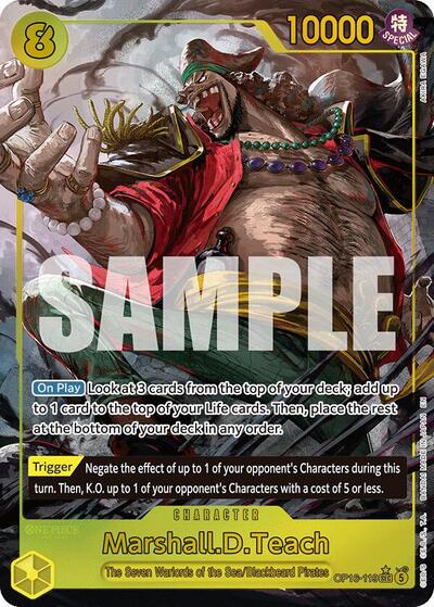 Marshall.D.Teach (119) (Alternate Art) - The Time of Battle One Piece spoiler