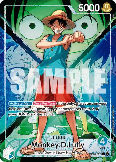 Monkey.D.Luffy (022) (Alternate Art) - The Time of Battle One Piece spoiler