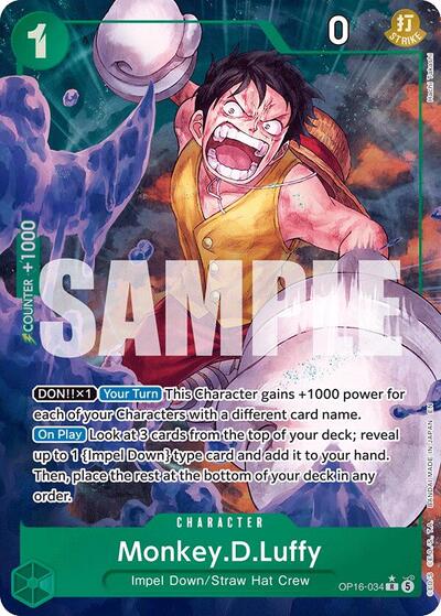 Monkey.D.Luffy (034) (Alternate Art) - The Time of Battle One Piece spoiler
