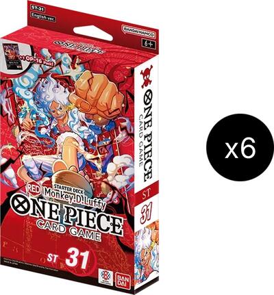 Starter Deck 31: RED Monkey.D.Luffy Display - Starter Deck 31: RED Monkey.D.Luffy One Piece spoiler