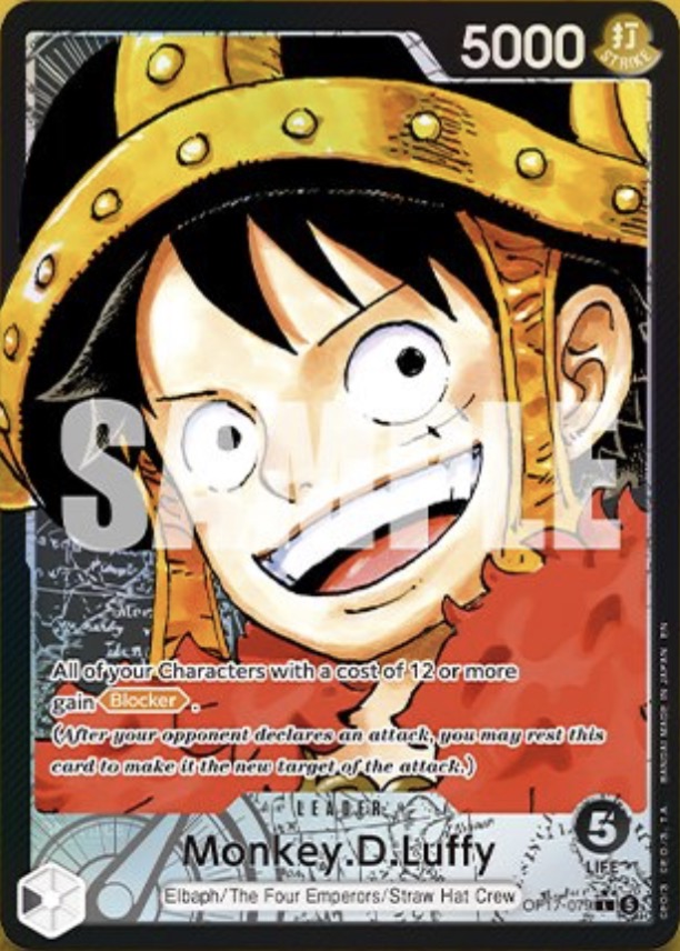Monkey.D.Luffy (Alternate Art) - The World's Strongest Warriors One Piece spoiler
