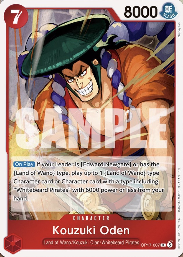 Kouzuki Oden - The World's Strongest Warriors One Piece spoiler