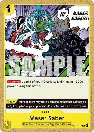 Maser Saber - The World's Strongest Warriors One Piece spoiler