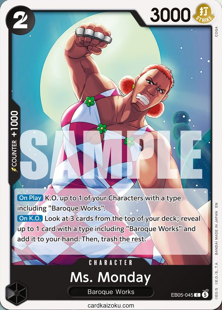 Ms. Monday - Extra Booster: One Piece Heroine's Edition Vol. 2 One Piece spoiler
