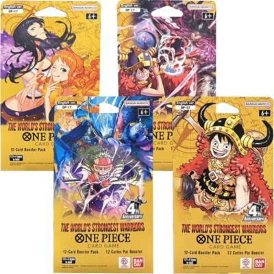 The World's Strongest Warriors Sleeved Booster Pack Art Bundle [Set of 4] - The World's Strongest Warriors One Piece spoiler