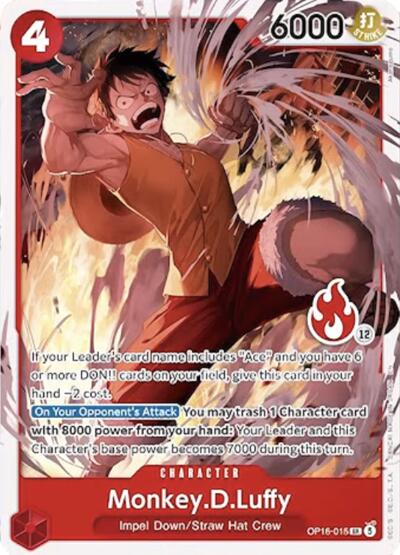 Monkey.D.Luffy (OP16-015) (Ace Deck) - Set Sail Deck Set One Piece spoiler