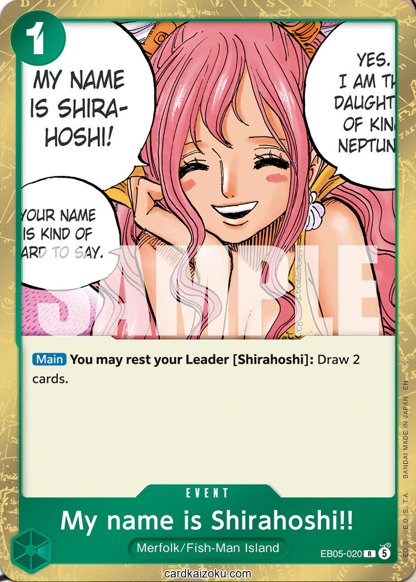 My name is Shirahoshi!! - Extra Booster: One Piece Heroine's Edition Vol. 2 One Piece spoiler